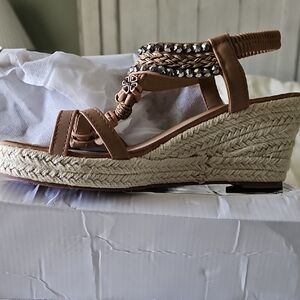 Brown Wedge Sandals
